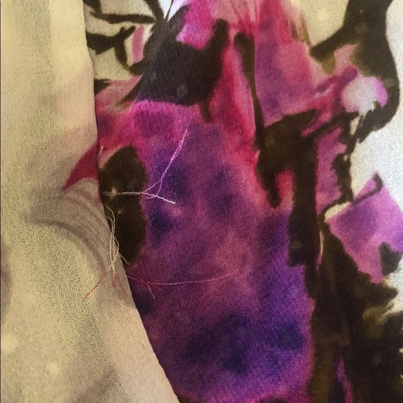 Purple / Gray Floral and Polka Dot Dress - Picture 6 of 6